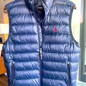 Polo Ralph Lauren package quilted navy vest size Medium
